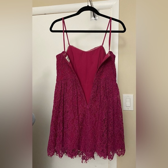 BB Dakota Raspberry Lace Mini Dress Size S/M (see description) - Picture 7 of 8